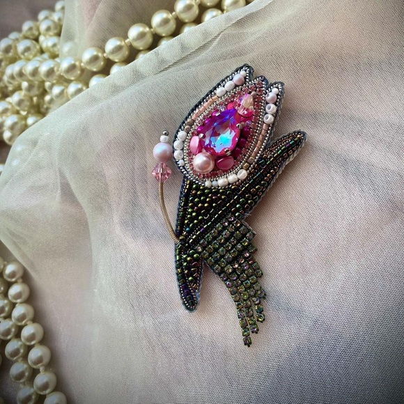 lapel brooch swarovski brow - Picture 1 of 4